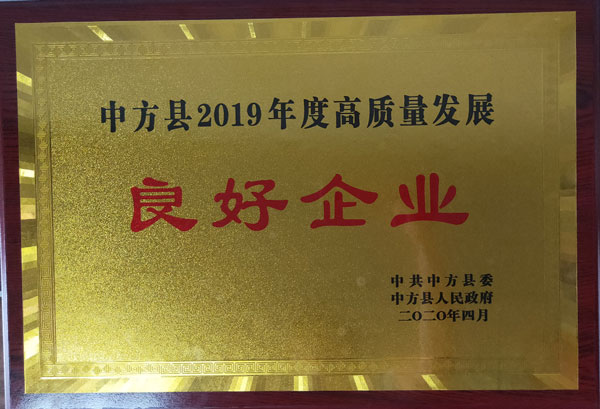 2019年高質量發展良好企業